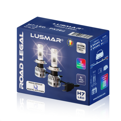 Kit LED H7 LUSMAR™ LED-H© 6000k 15000 lumen 110W/set Canbus - senza errori 